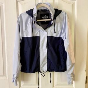 Hollister Two-Tone Navy Blue and Light Blue Jacket